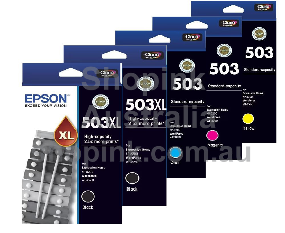 Epson 503XL Black & Standard Colour Genuine 5-INK Value Pack