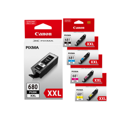 5 Pack Canon PGI-680XXL & CLI-681XXL Extra High Yield Genuine Inkjet Cartridges Combo [1BK,1PGBK,1C,1M,1Y]