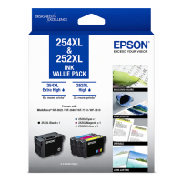 Epson 254XL & 252XL Genuine Value Pack 4 INKS