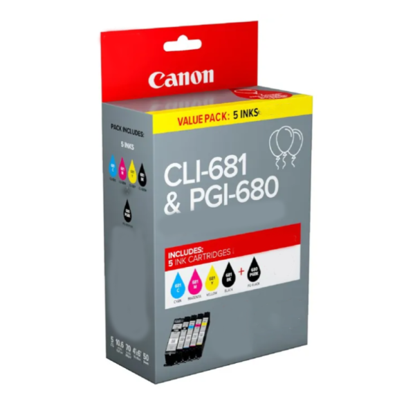 Canon PGI-680 & CLI-681 Genuine Value Pack 5-INK