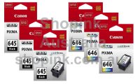 Canon PG-645, CL-646 Genuine Combo Pack [3BK, 3CL]