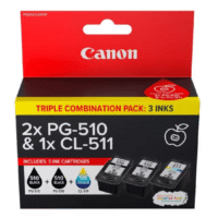Canon PG-510 & CL-511 Genuine Combo Pack [2BK, 1C]