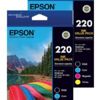 Epson 220 Genuine 2 Value Packs Original 8 INKS