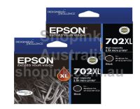 Epson 702XL Genuine Value Pack 2 Black Inks