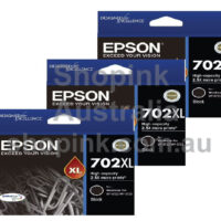 Epson 702XL Genuine Value Pack 3 Black Inks