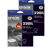 Epson 220XL Black Genuine Cartridge 2 INKS
