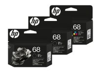 HP 68 Black and Tri-Color Genuine 3 INKS
