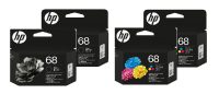 HP 68 Black and Tri-Color Genuine 4 Inks