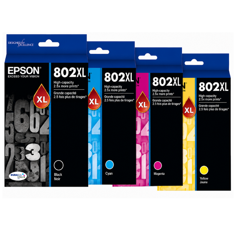 Epson 802XL Genuine Value Pack High Capacity 4-Inks