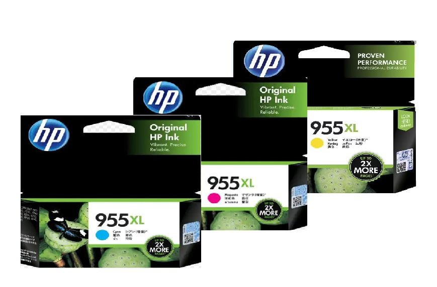 HP 955XL Genuine Value Pack High Capacity 3-INKS