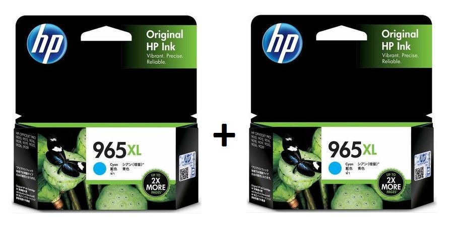HP 965XL Genuine Cyan Value Pack (1+1) INKS