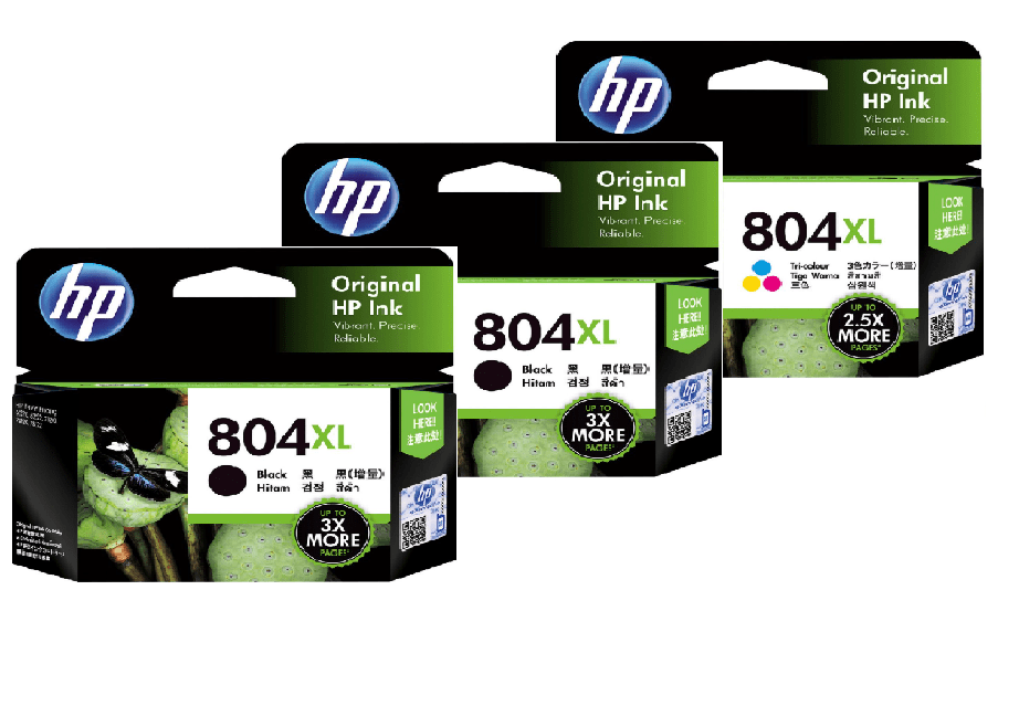 HP 804XL Genuine 2 Blacks & 1 Colour High Capacity 3-INK Combo - Image 2