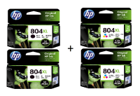 HP 804XL Genuine Black and Color 4 INKS