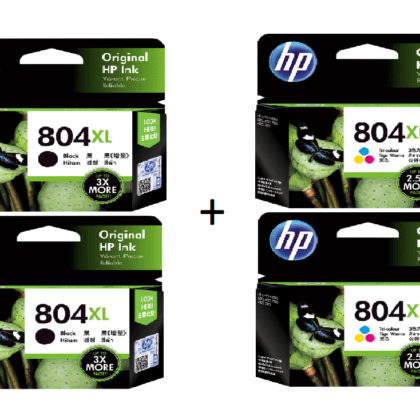 HP 804XL Genuine 2 Blacks & 2 Colour High Capacity 4-INK Combo