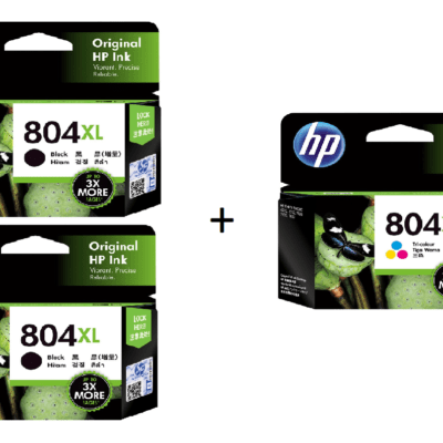 HP 804XL Genuine Black and Tri-color 3 Inks