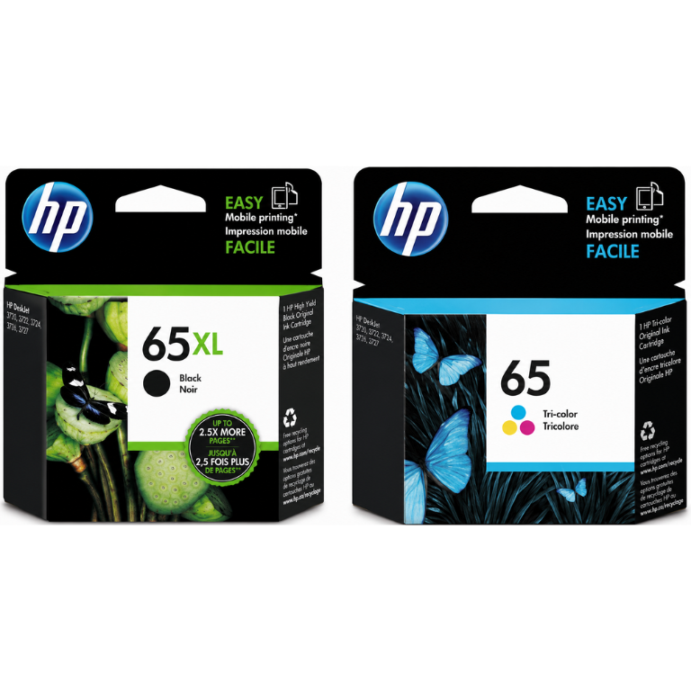 HP 65XL Black and 65 Color